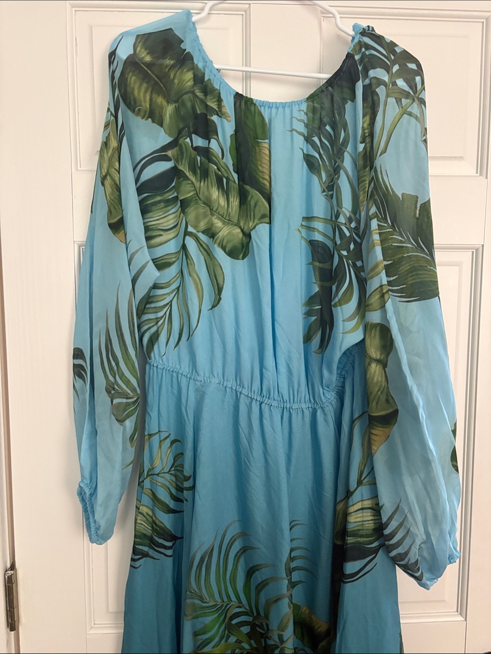 Cynthia Rowley’s Teal and Green Tropical Print Maxi Dress - Picture 5 of 6